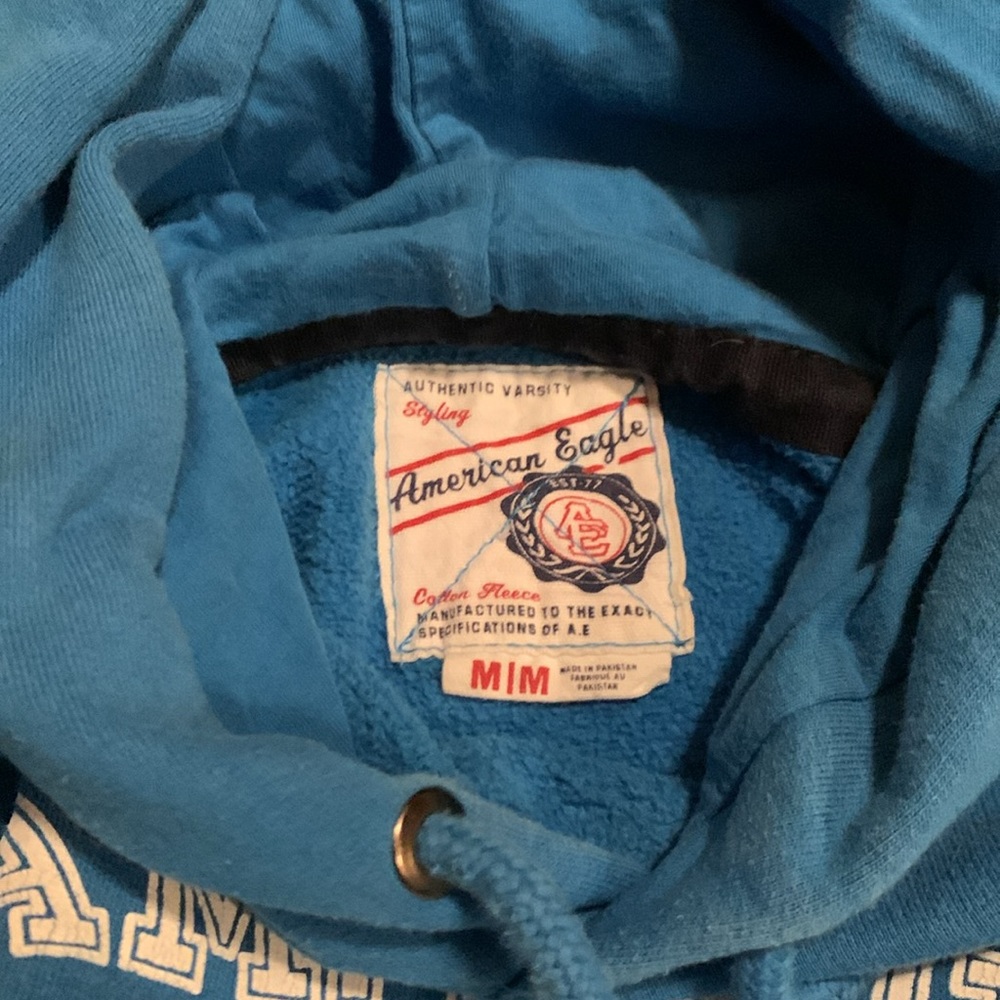 Beautiful blue vintage American eagle hoodie size medium. - Picture 3 of 5
